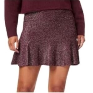 NWOT Wallflower M Mini Skirt Silver Black Sparkle Goth 2890-Bi